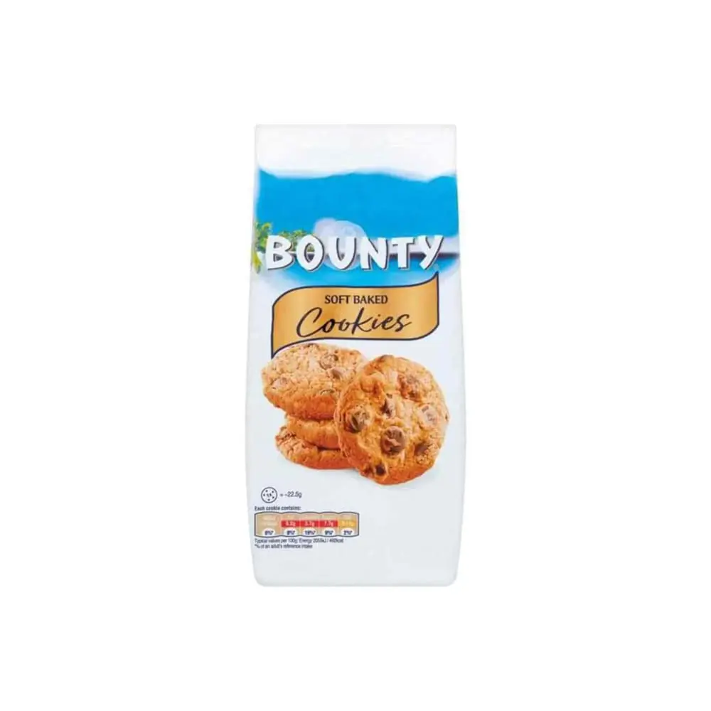 Bounty Chocolate 180g Cookies | Soft Baked, Vegetarian, Chunky Chocolate & Coconut - main product image