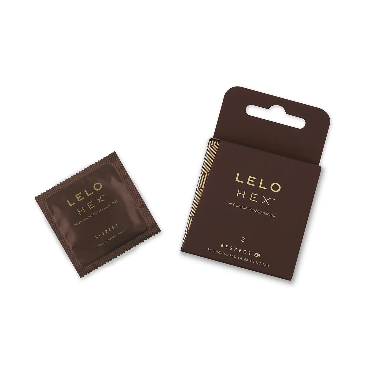 LELO HEX Respect XL Condoms 58mm (2.28 inches) | Thin, Strong, Lubricated, 3-Pack - view 2