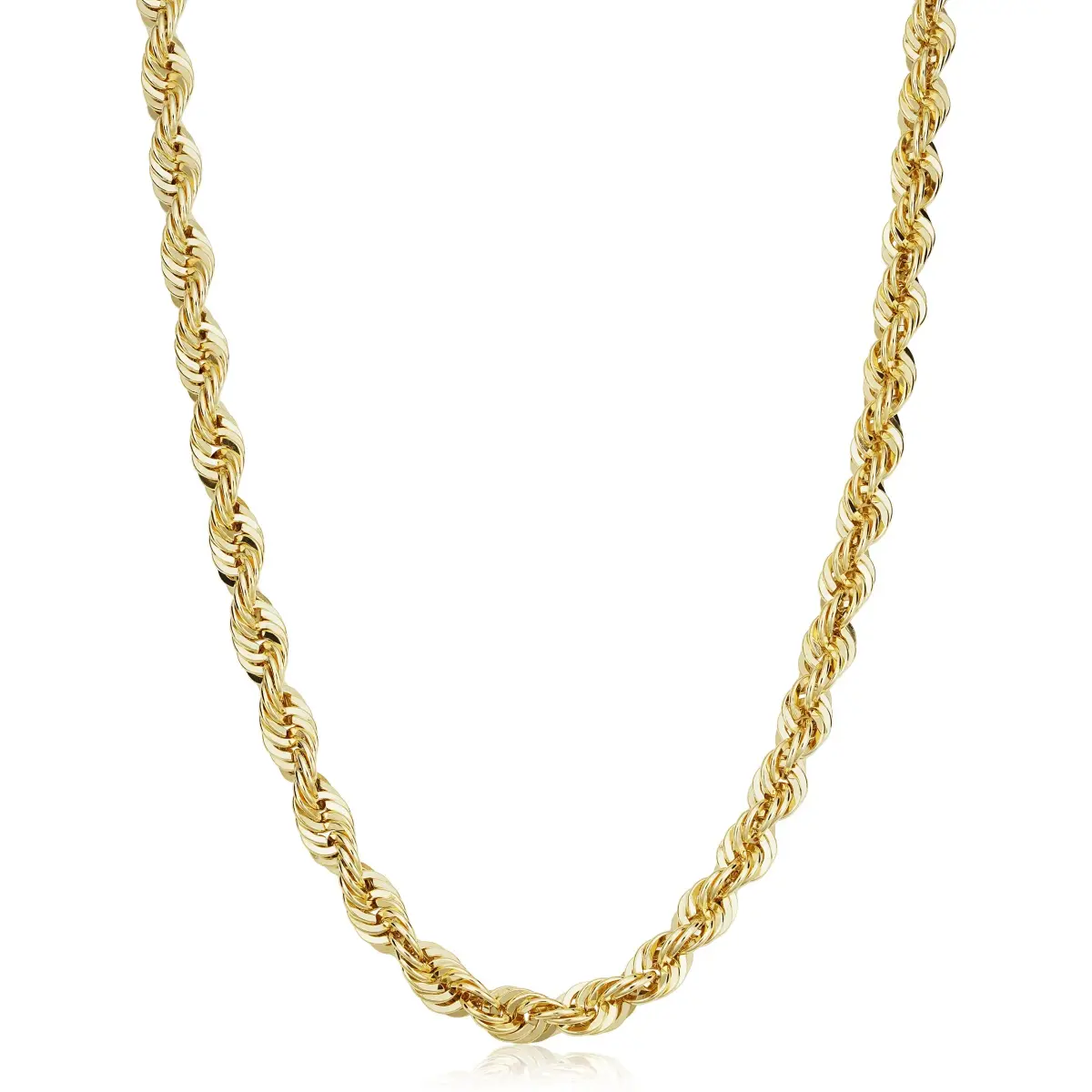 Kooljewelry 14k Gold Filled Rope Chain Necklace 55cm (22 inch) | Elegant Unisex Adult Accessory - main product image
