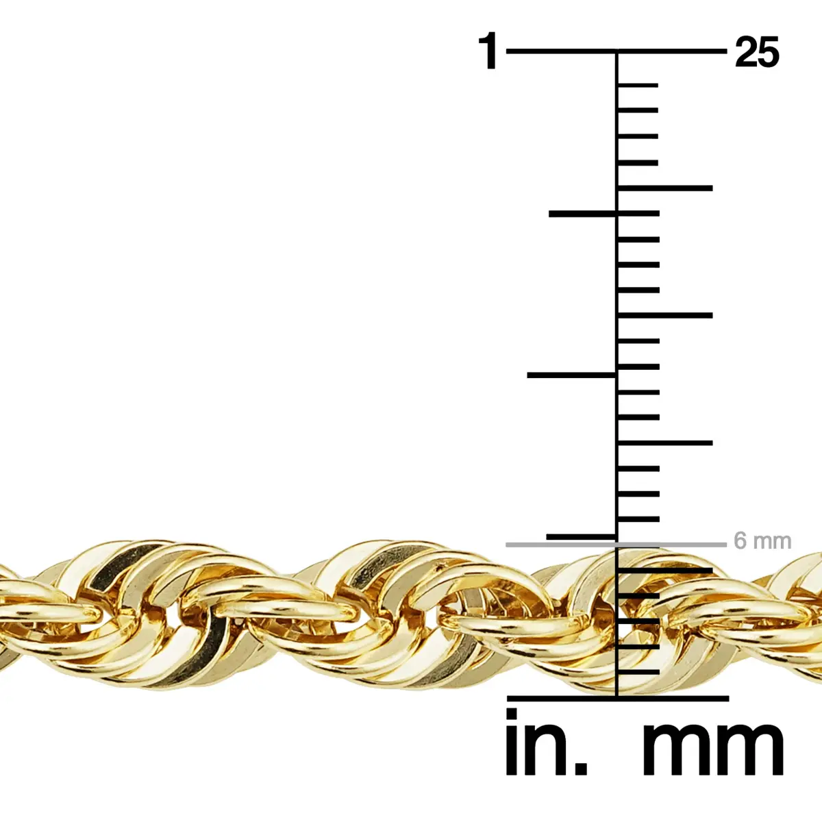 Kooljewelry 14k Gold Filled Rope Chain Necklace 16 inch (40 cm) | Elegant Unisex Adult - view 4