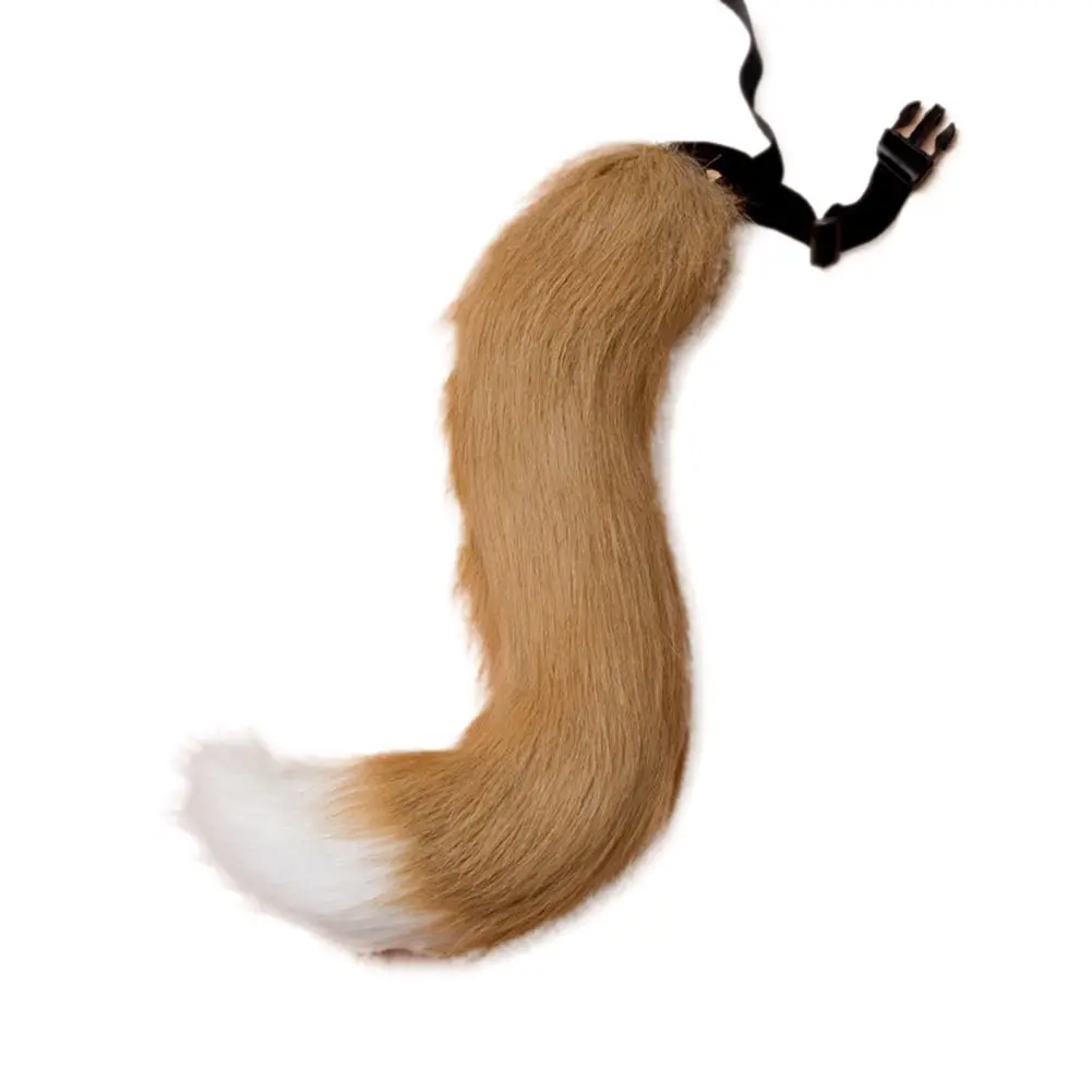 JUNBOON Faux Fur Fox Tail Costume Accessory 50cm (19.7") | Bendable Wire for Cosplay & Halloween - main product image