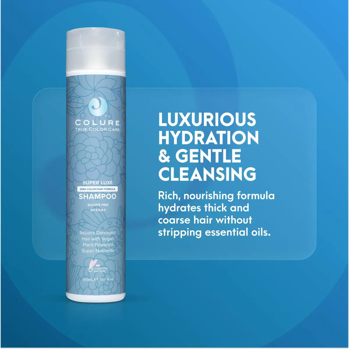 COLURE Super Luxe Shampoo 300ml (10.1 Fl Oz) | Ultra Moisturizing for Thick Coarse Curly Hair - view 2
