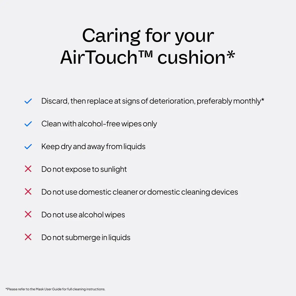 ResMed AirTouch F20 Full Face Replacement Cushion - Medium | UltraSoft Silicone Fit - view 4