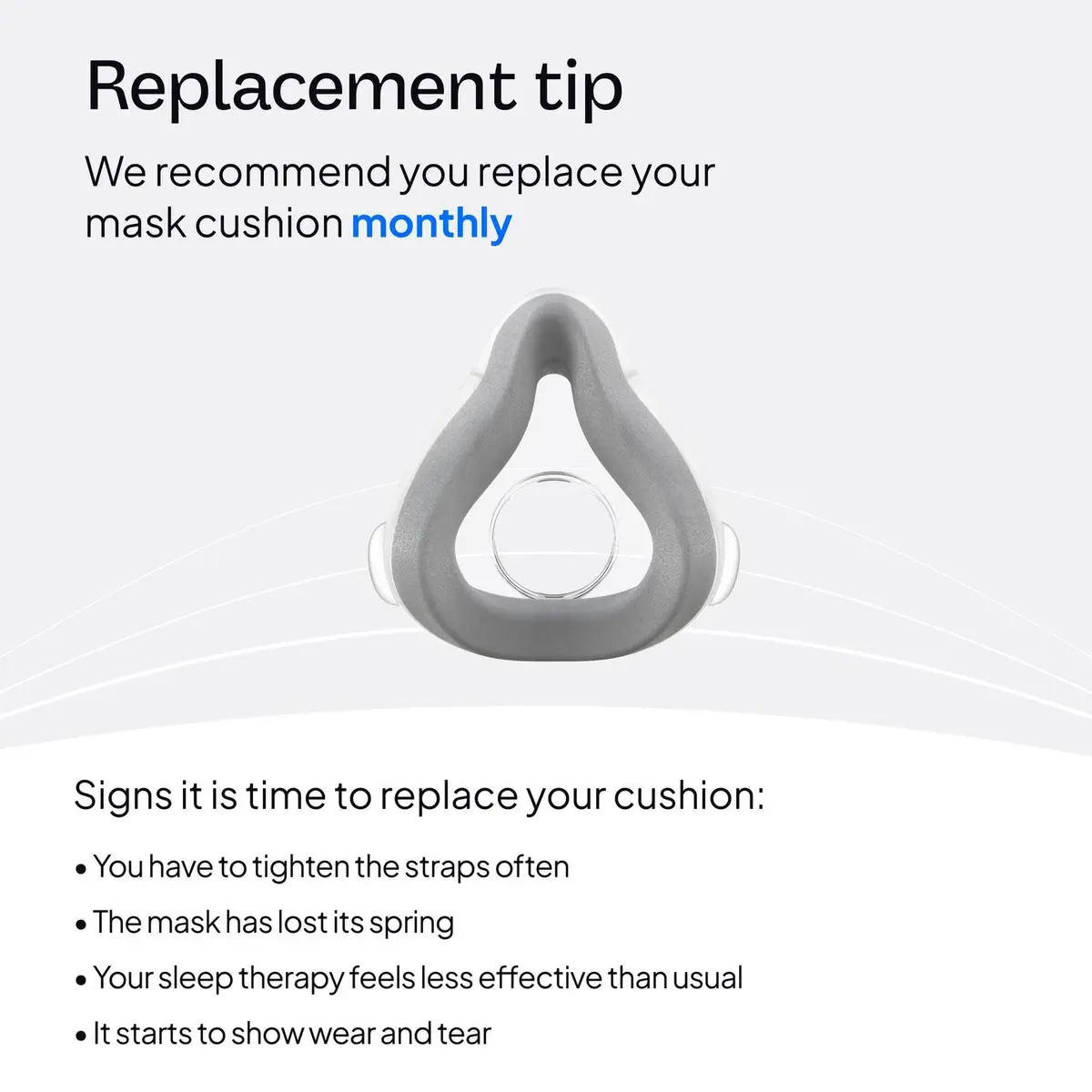 ResMed AirTouch F20 Full Face Replacement Cushion - Medium | UltraSoft Silicone Fit - view 5