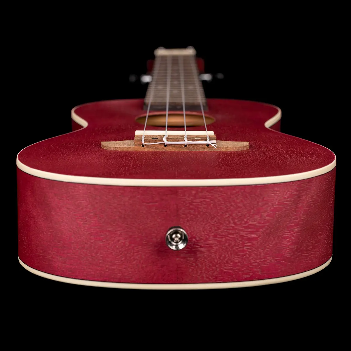 Ortega Guitars Concert Ukulele Earth Series Ruby Raspberry | 4-String Acoustic with Open Pore Finish - view 2