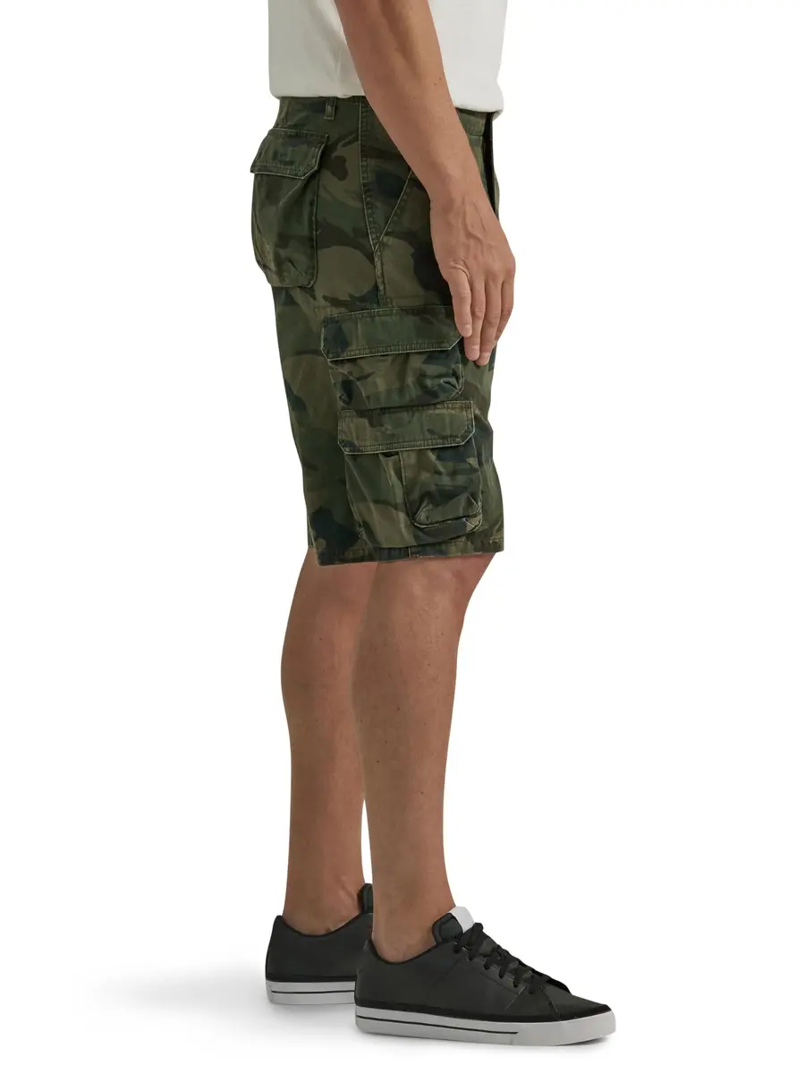 Wrangler Authentics Men's Premium Twill Cargo Short (Bennard), Forest Green Camo, 32 | Relaxed Fit, Durable Cotton - view 2