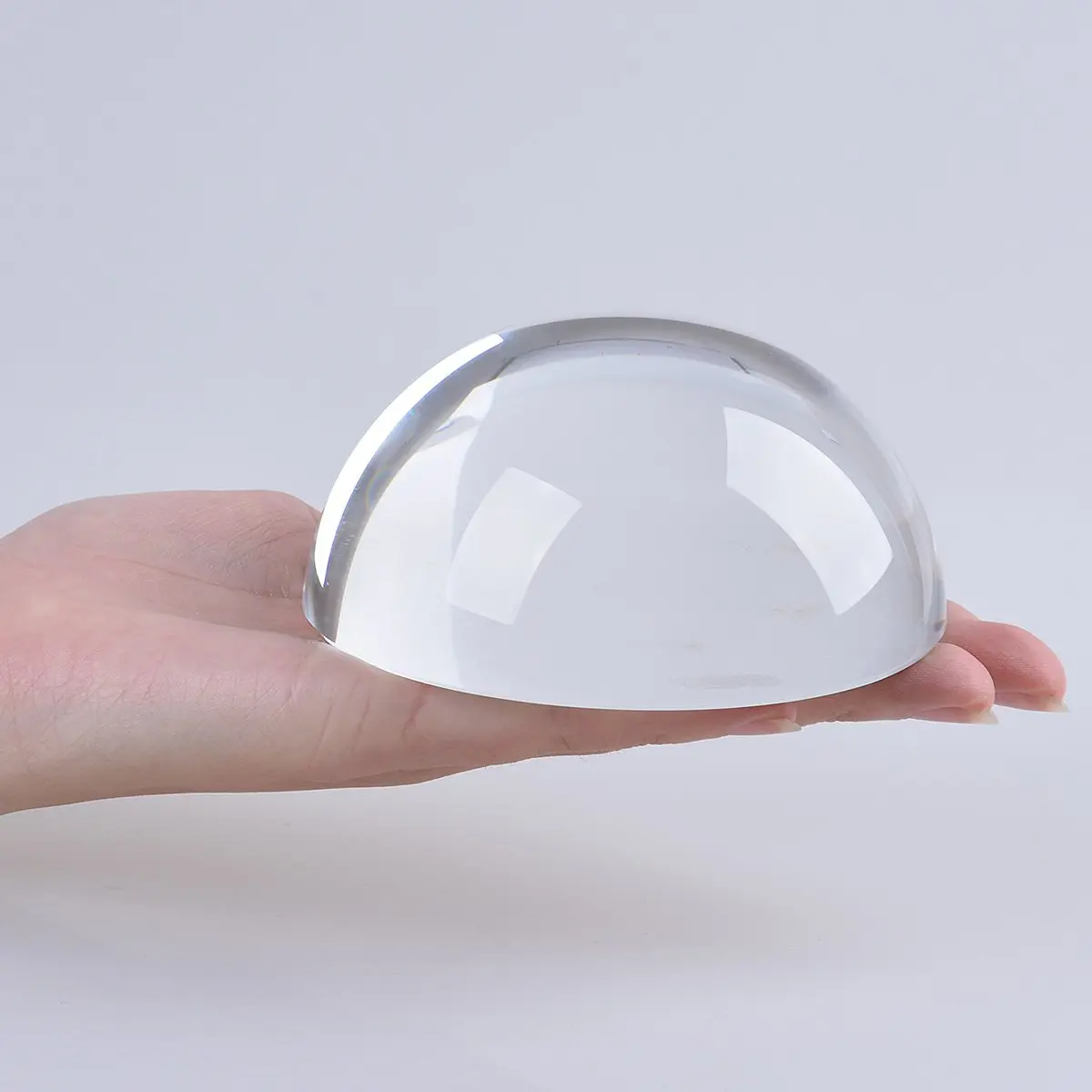 LONGWIN Crystal Dome Magnifier Paperweight 100mm (3.9 Inch) | Clear K9 Crystal for Reading Documents - view 2