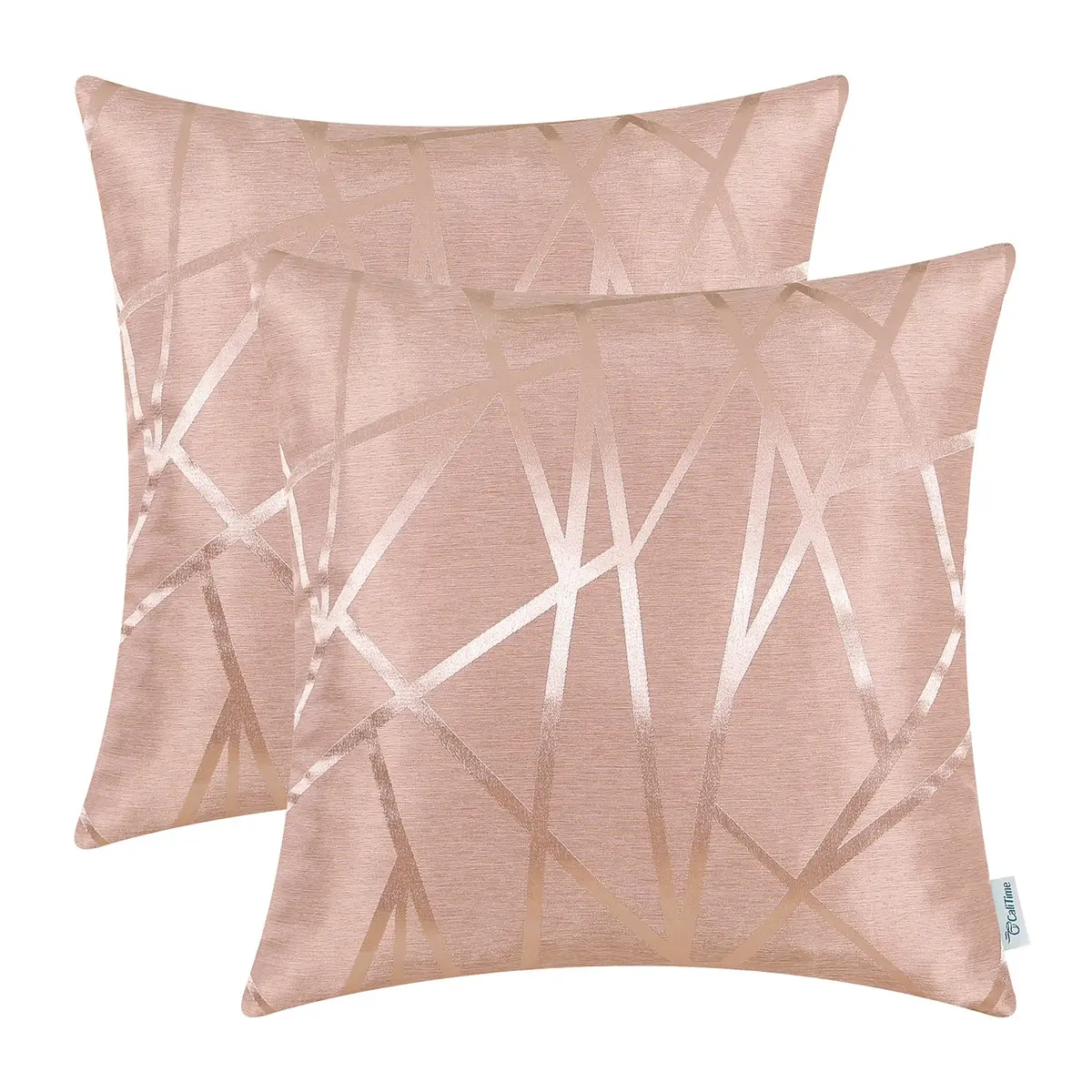 CaliTime Decorative Couch Throw Pillow Covers 18 x 18 Inches Dusty Pink | Soft Faux Suede, Hidden Zipper, Set of 2 - main product image