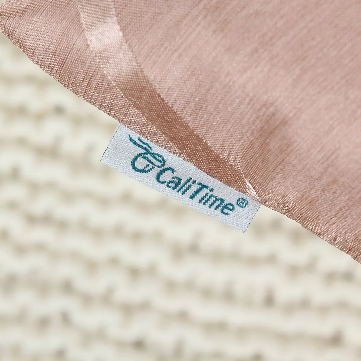 CaliTime Decorative Couch Throw Pillow Covers 18 x 18 Inches Dusty Pink | Soft Faux Suede, Hidden Zipper, Set of 2 - view 7