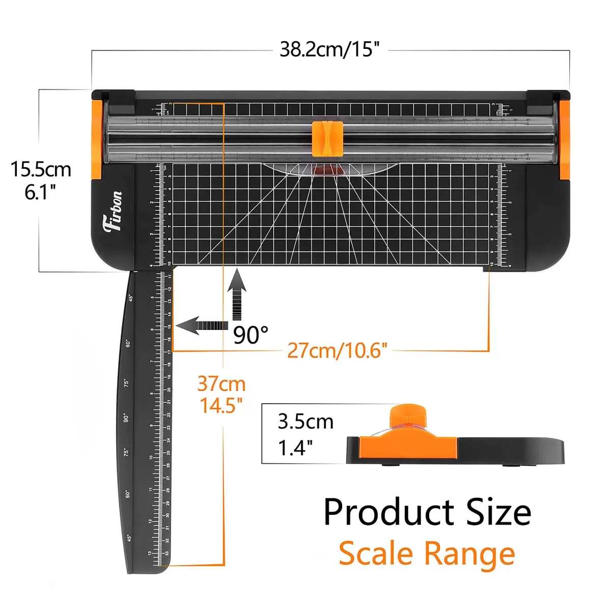 Firbon A4 Paper Cutter 12 Inch Black | Cuts 10 Sheets, Accurate Measurement, Safe Blade - view 3
