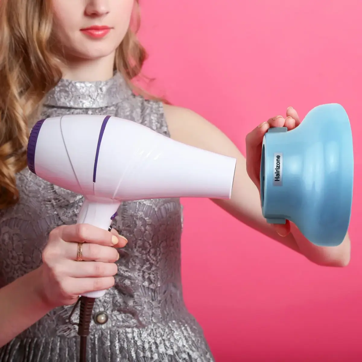 Hairizone Universal Hair Diffuser for Curly & Wavy Hair | 16.3cm (6.3 Inch) Blue - view 5