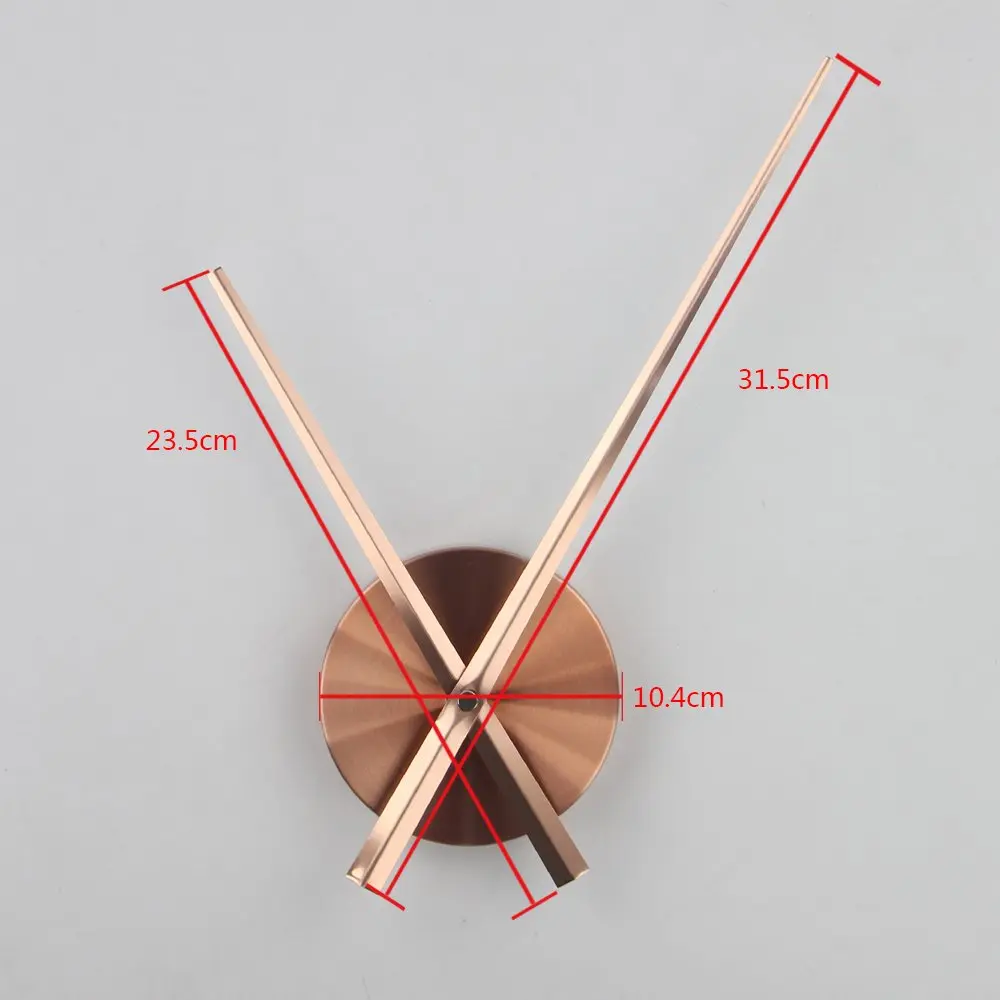 Timelike 3D Clock Hands, DIY Large Clock Needles, Copper | Modern Wall Art Decor - view 2