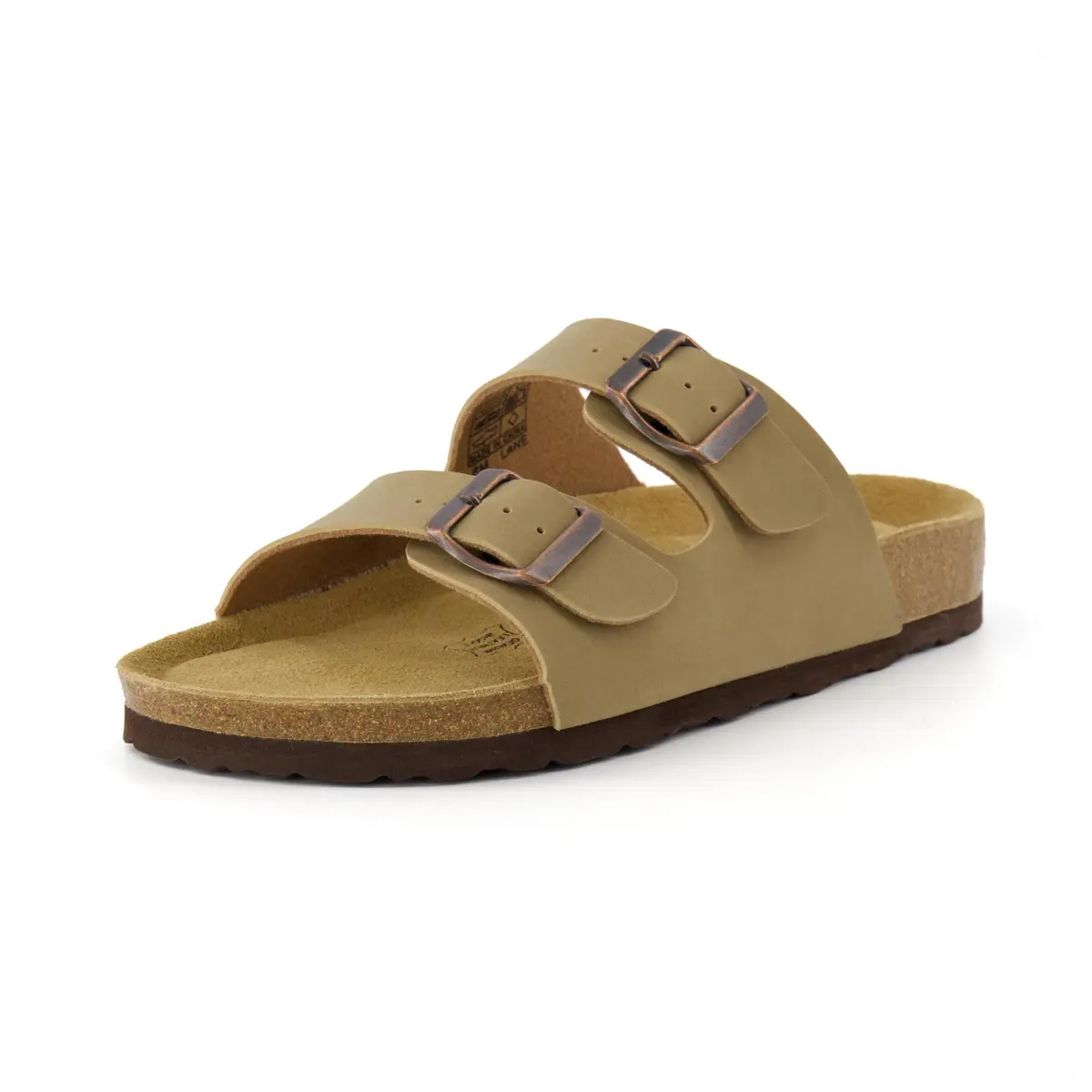 CUSHIONAIRE Lane Cork Slide Women's Sandals, Comfortable Sandals for Women, Taupe 7.5 | Supportive Cork Footbed & Casual Style - view 9