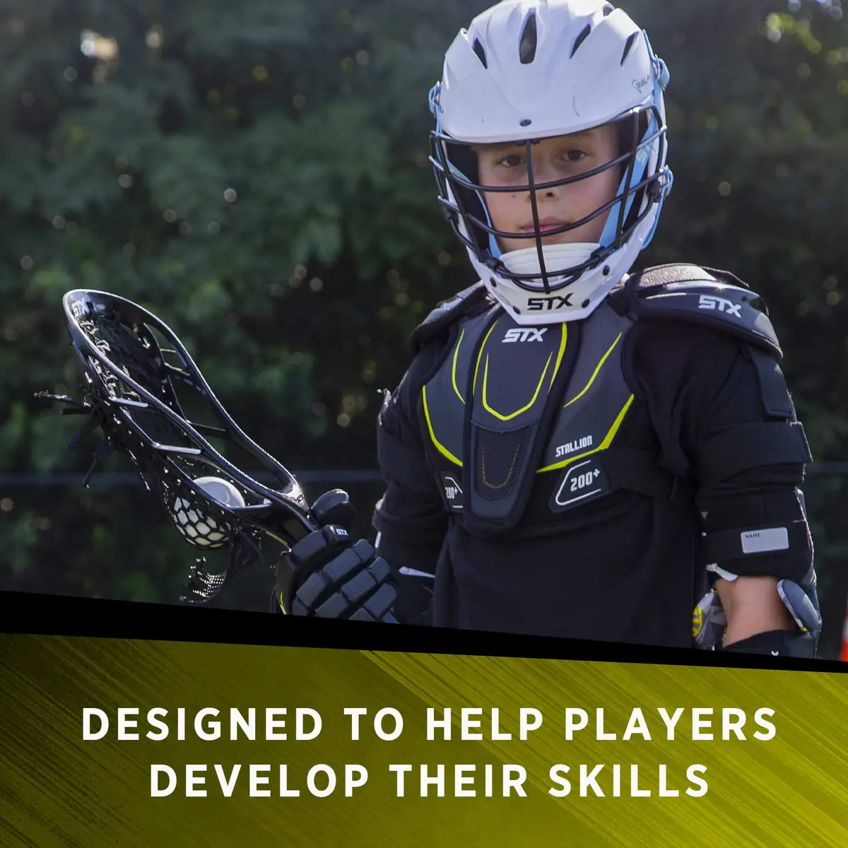 STX Stallion 200 A/M Boys Complete Lacrosse Stick, Black | 0.36 kg (0.8 lb) - view 5