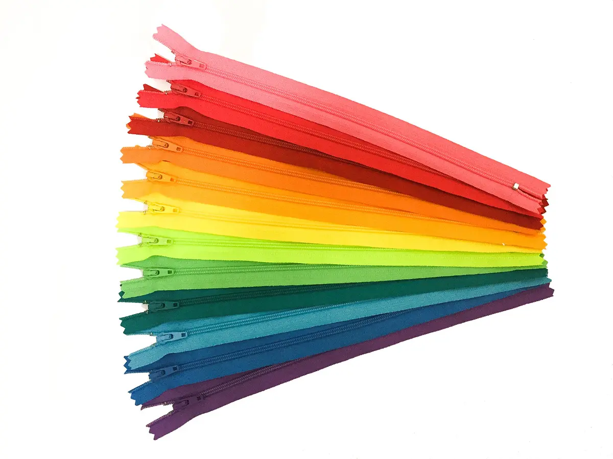 YKK Zippers 14 inch Assorted Bright Colors | Durable Sewing Notions for Clothing & Bags - main product image