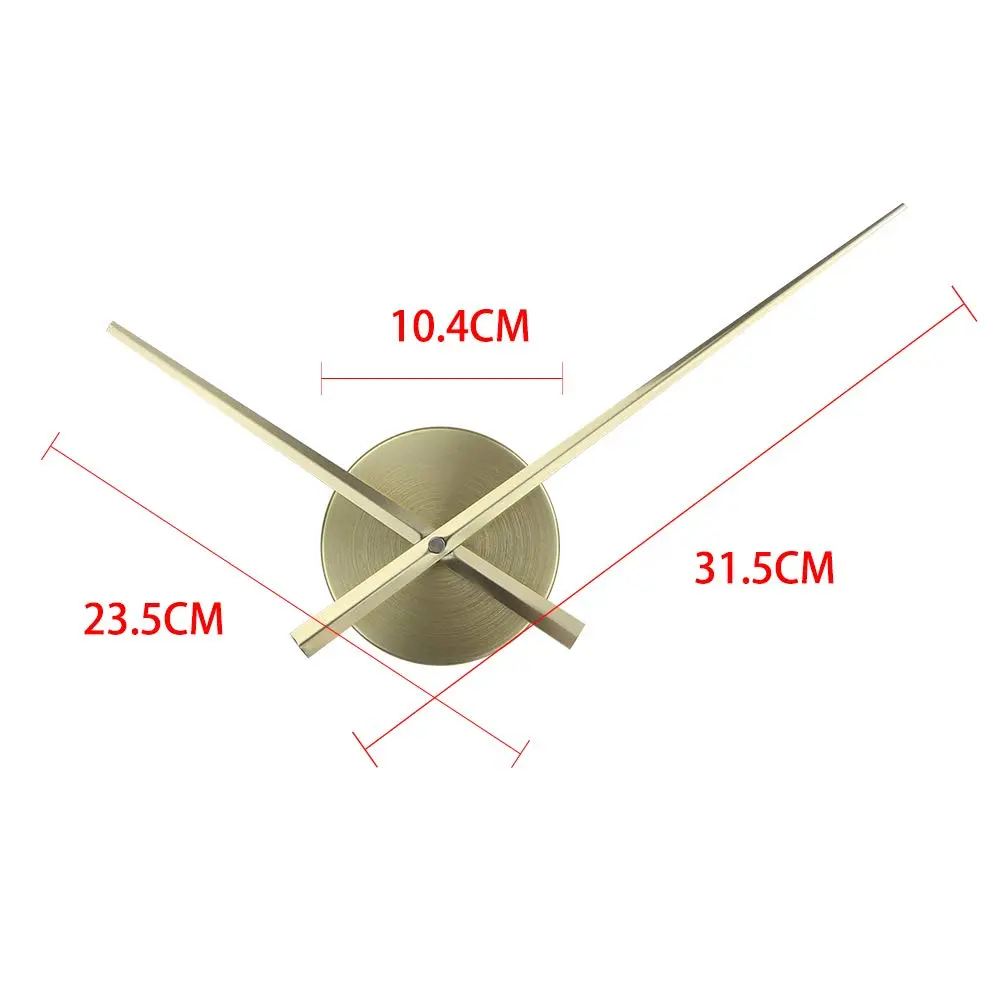 Timelike Gold 3D Clock Hands for Wall Clocks 23.5cm x 31.5cm | DIY Art Decor Quartz Mechanism - view 3