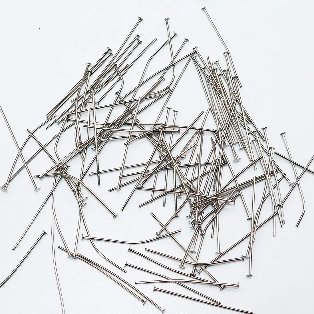 Waltz&F Nickel Color Straight Needles Pins 30mm | Durable Jewelry & Craft Pins - view 3
