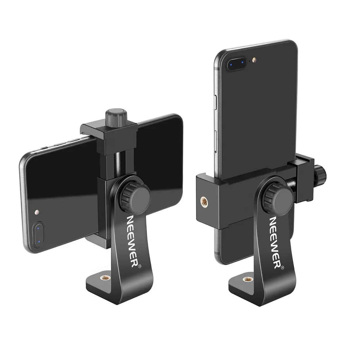 NEEWER Smartphone Holder Phone Tripod Mount Compatible with iPhone Android | 360° Rotation & Detachable Clip - main product image
