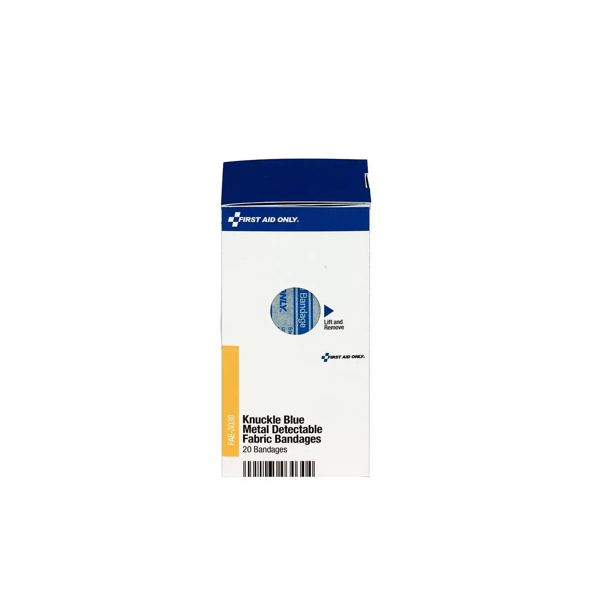First Aid Only FAE-3030 SmartCompliance Refill Blue Metal Detectable Knuckle Bandages | Latex-Free, 20 Count - view 3