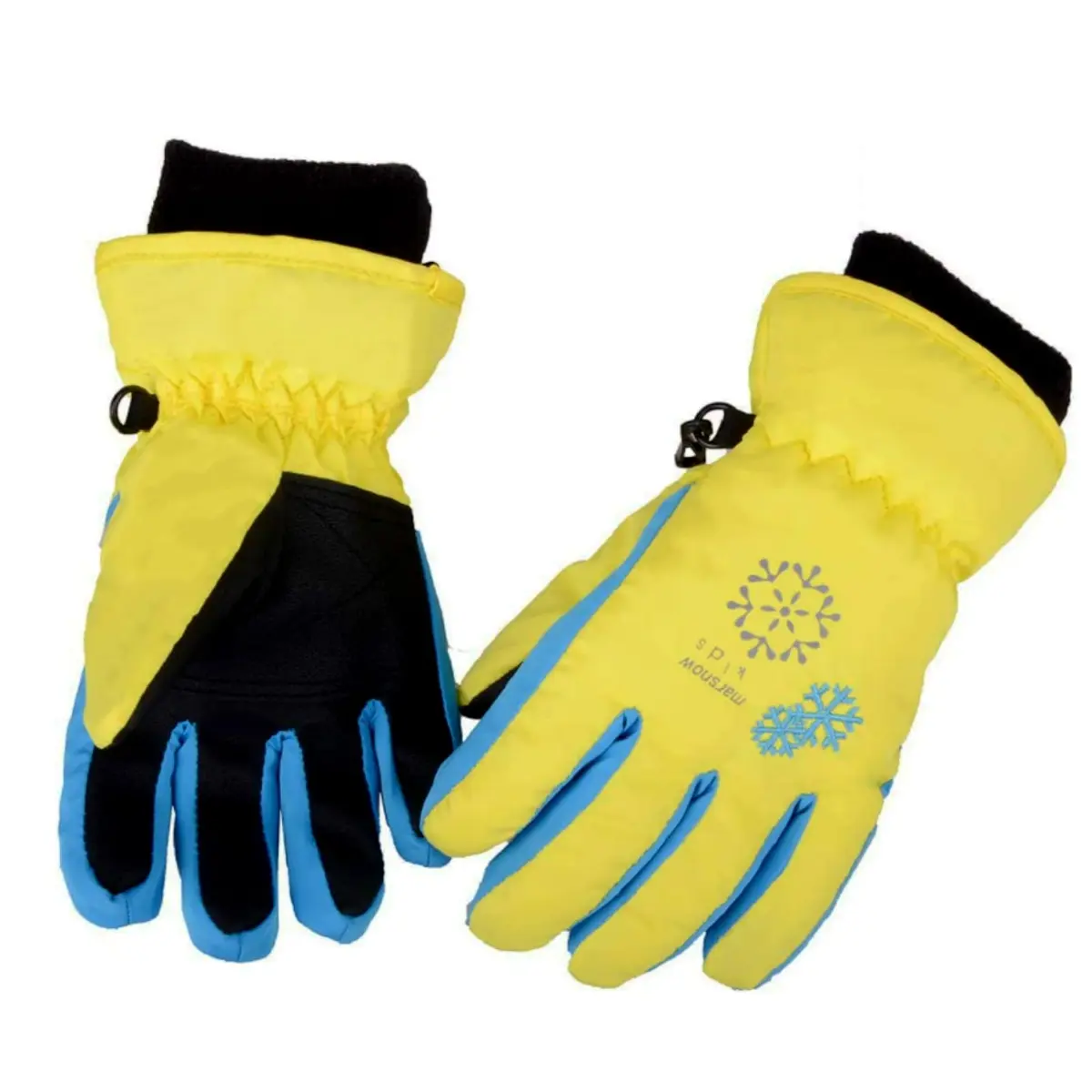Azarxis Kids Winter Ski Gloves Waterproof Snow Glove for Children, Snowboarding, Sledding (6-8 Years Old, Yellow) | Bright, Warm & Durable - main product image