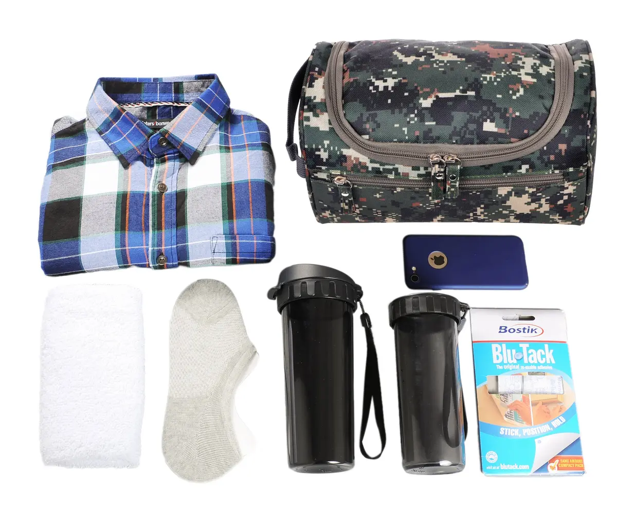 Vercord Mens Toiletry Bag Wash Travel Small Shaving Dop Kit Shower Bathroom Ditty Hygiene Bag Camo Mosaic | Water-Resistant & Portable - view 6