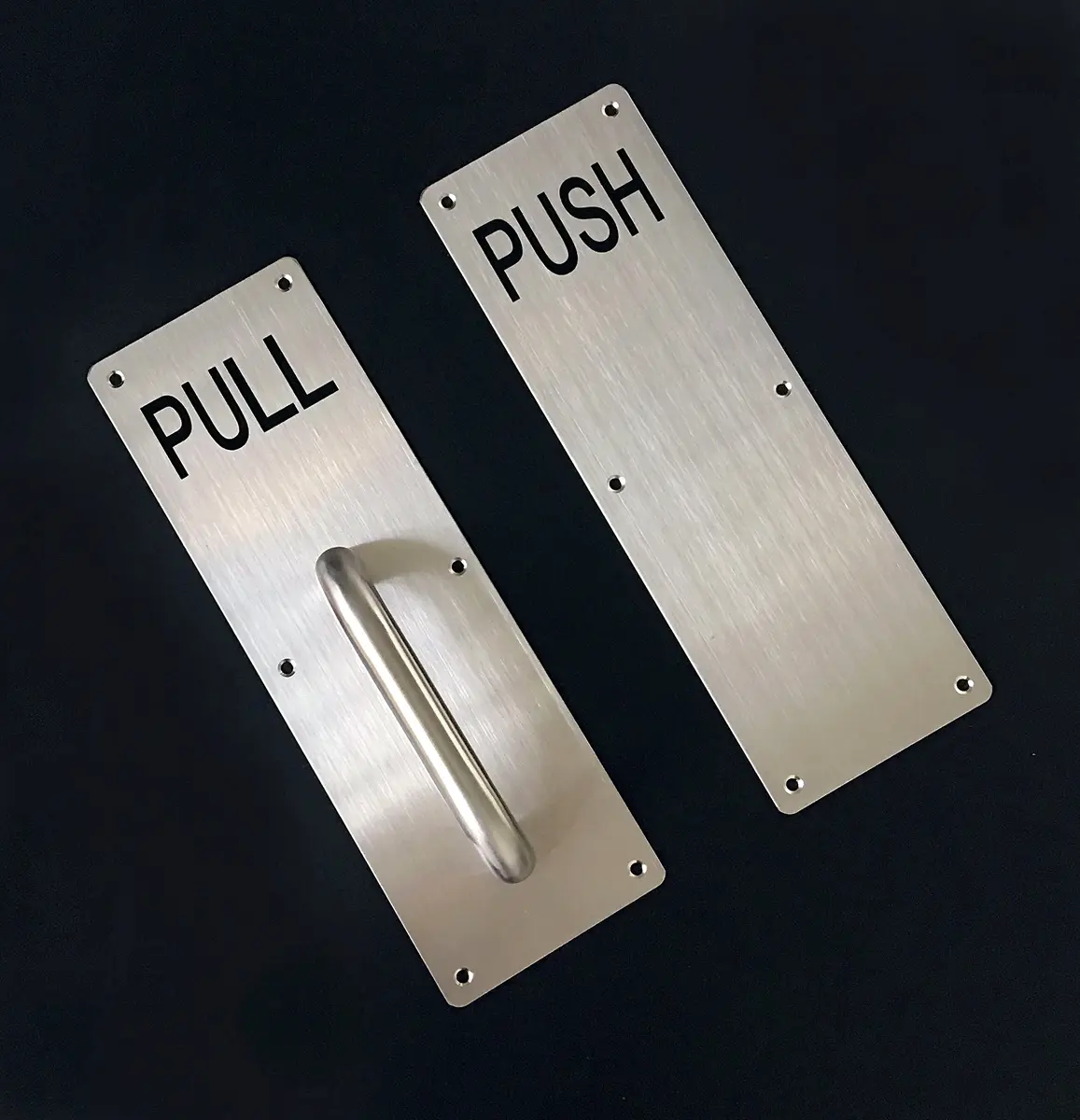 Aimyoo Stainless Steel Door Handle, Pull & Push Plate 11.8" x 3.2" | Corrosion-Resistant Commercial Handle - view 2