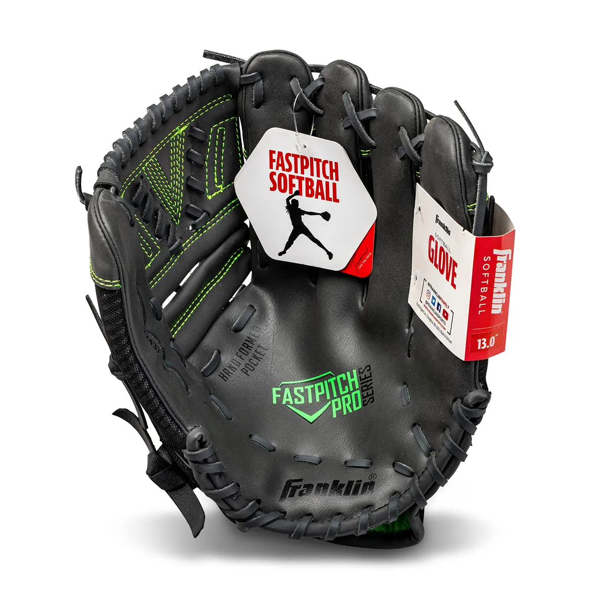 Franklin Sports Windmill Series Softball Glove 13" Lime | Youth Fastpitch Infield - view 8