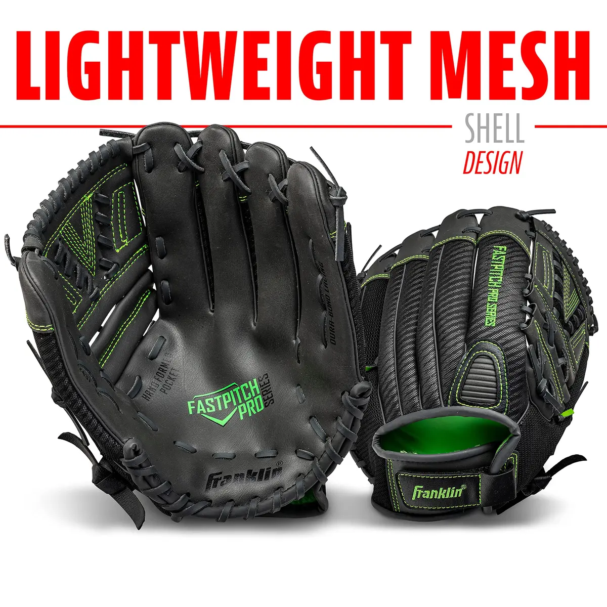 Franklin Sports Windmill Series Softball Glove 13" Lime | Youth Fastpitch Infield - view 4