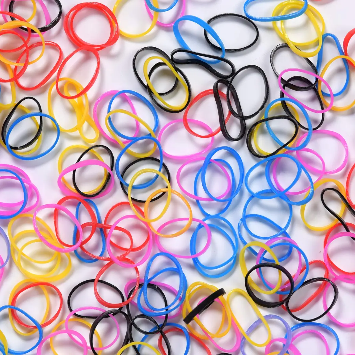 Youxuan Kids Elastics No Damage Colored Hair Bands 1000 Pack Small Size | Bright, Strong & Gentle (70-120 chars) - view 2