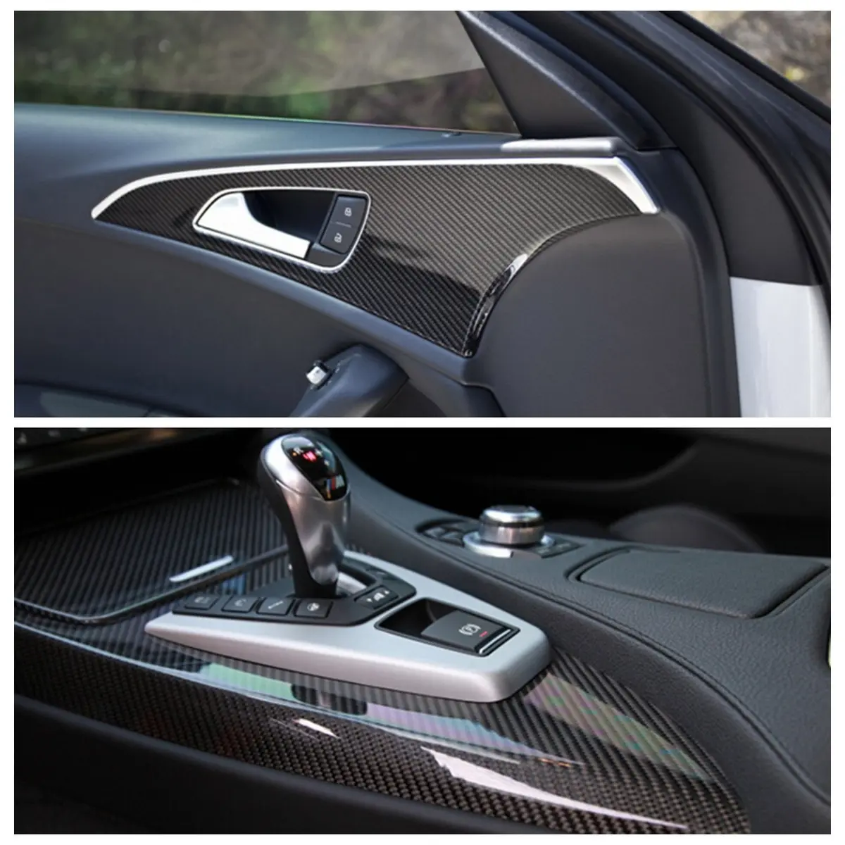 DIYAH 6D Black Carbon Fiber Vinyl Wrap 213cm (7ft) x 152cm (5ft) | Realistic Gloss Finish for Automotive & Electronics - view 3