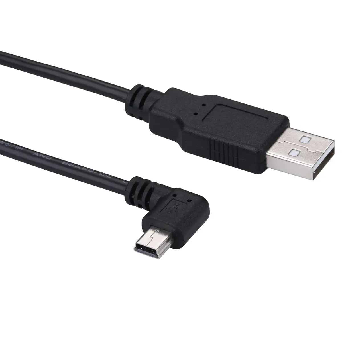 LARRITS Mini-USB Power Cable 5M (16.4ft) Right-Angle | Charging-Only for Dash Cam & GPS - view 4