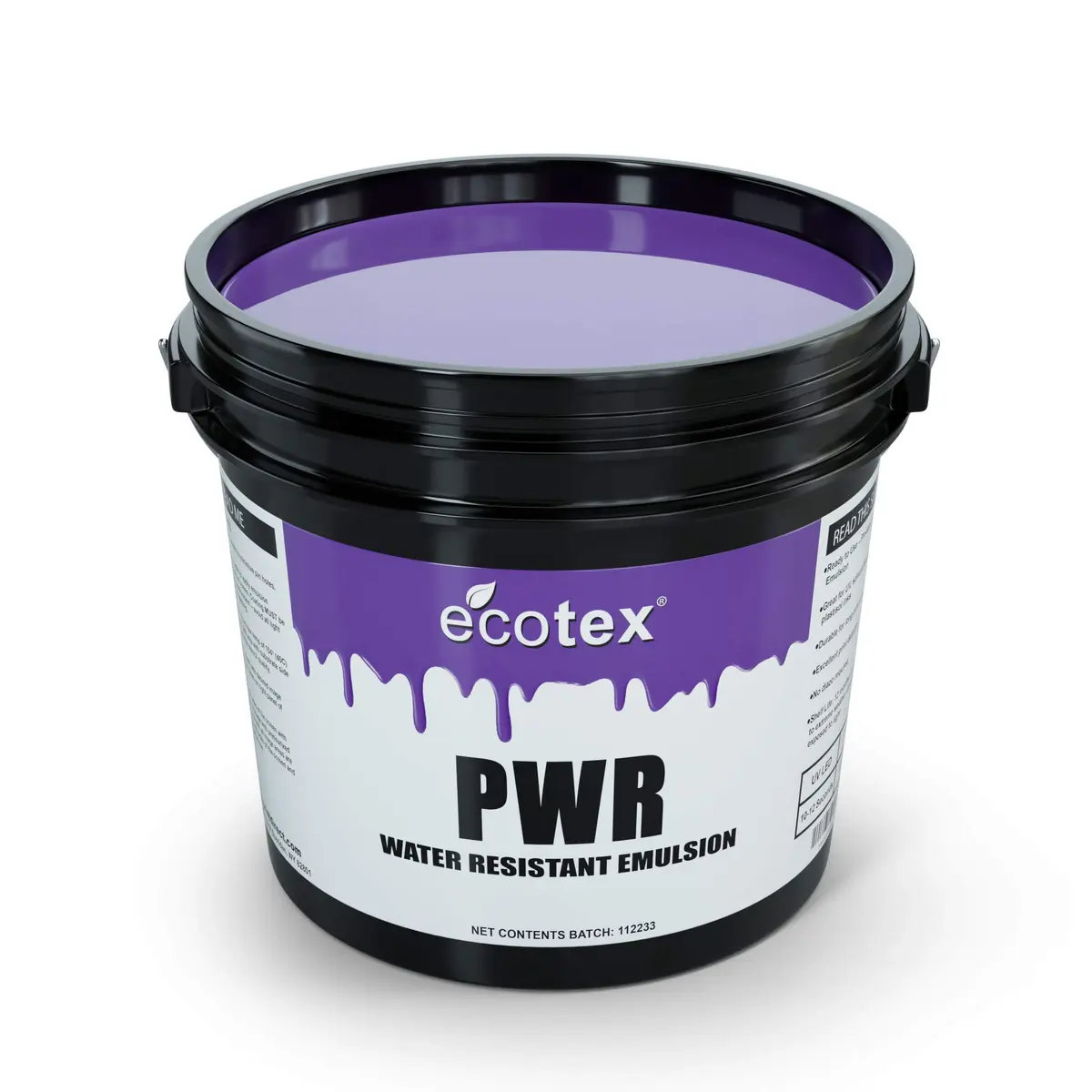 Ecotex® PWR Screen Printing Emulsion - 128 Fl Oz | Water & Plastisol Ink Ready, Ultra-Fast, Durable, Made in USA - main product image