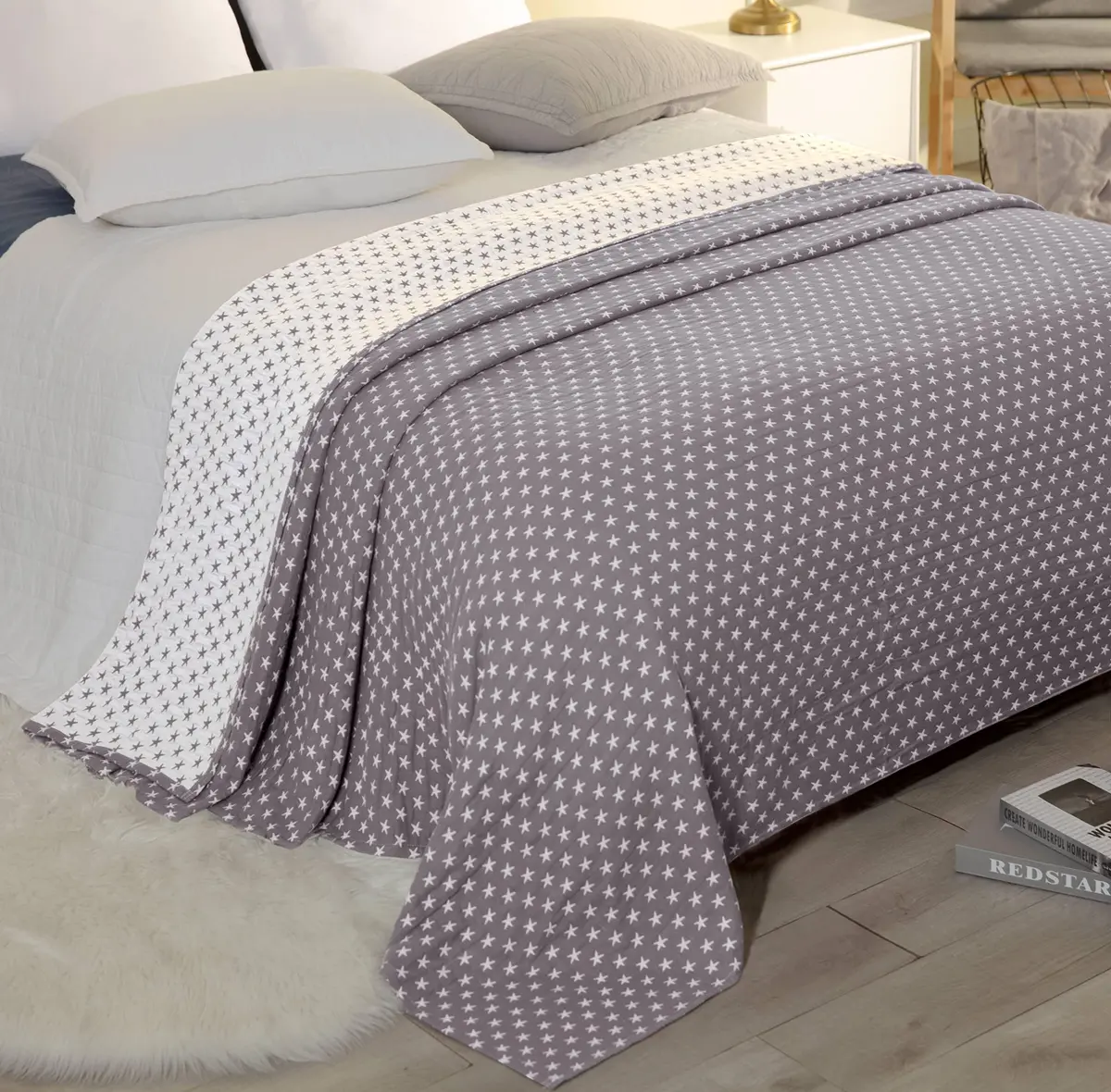 Sterling Creek Dawson Star Muslin Blanket King 106" x 94" | Breathable Cotton All Season - view 6