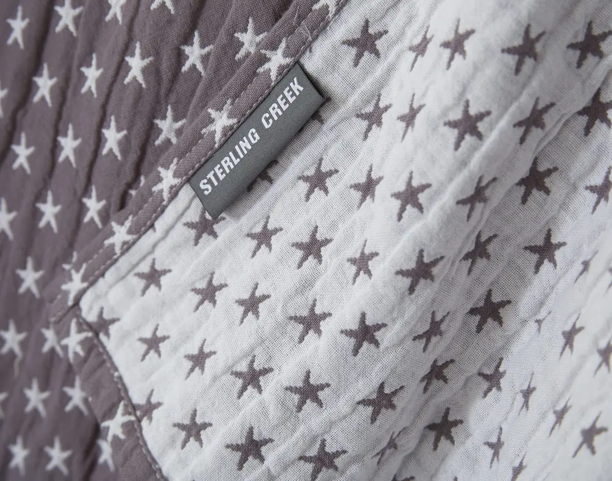 Sterling Creek Dawson Star Muslin Blanket King 106" x 94" | Breathable Cotton All Season - view 4