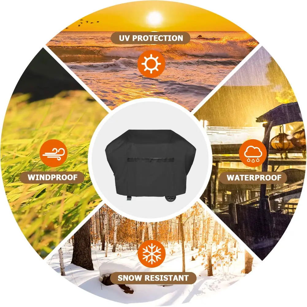 i COVER 600D Grill Cover 65" Waterproof Heavy Duty UV Resistant No Fading - view 10