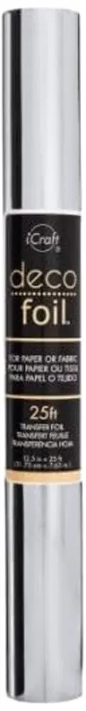 iCraft Deco Foil Value Roll Silver 12.5" x 25 ft | USA Import for Crafts - main product image