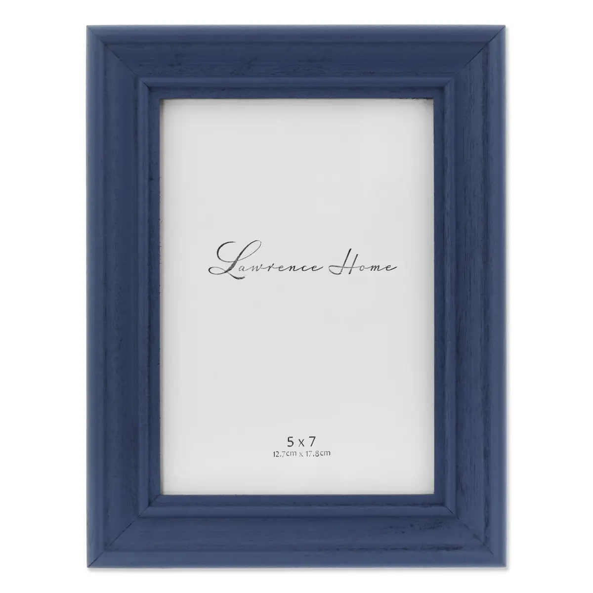 Lawrence Frames 746657 5x7 Durham Weathered Navy Blue Wood Picture Frame | Hand Weathered Casual Finish - main product image