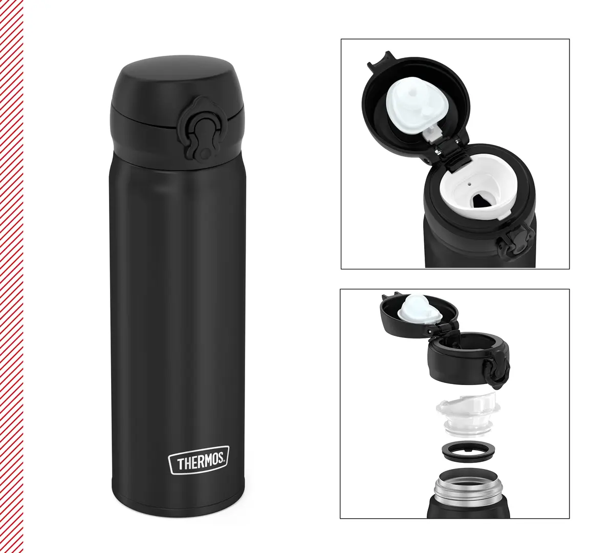 THERMOS Ultralight Insulated Flask 500ml (16.9 Fl Oz) | Keeps Hot 12 Hrs, Cold 24 Hrs, 202g - view 2