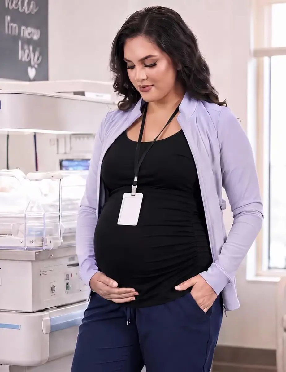 Bhome Maternity Shirt Long Sleeve Basic Top Ruch Sides Bodycon Tshirt for Pregnant Women Black S | Soft, Breathable, Flexible Fit - view 3
