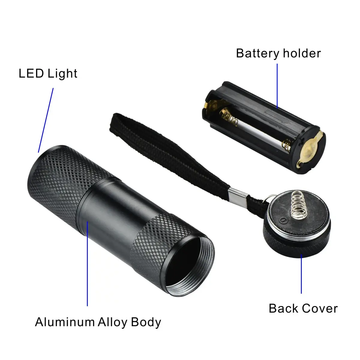 Optimal Shop UV Blacklight Flashlight 9 LED (6 Pack) | Detect Pet Stains, Counterfeit Money, & Hidden Ink - view 3