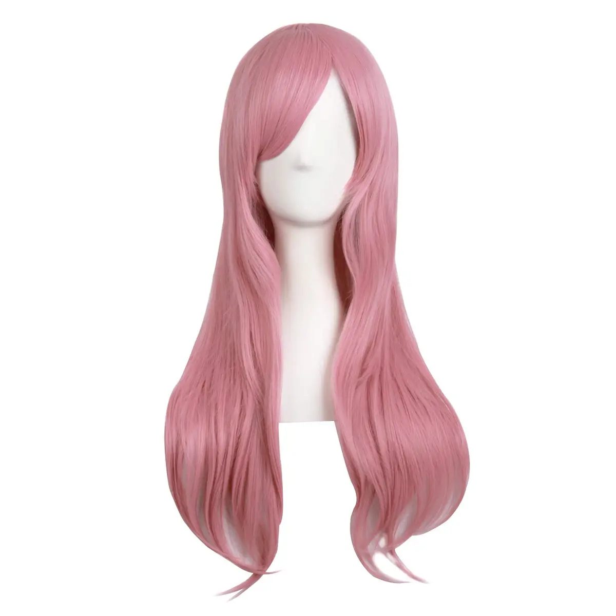 MapofBeauty 28 Inch Long Curly Hair Costume Cosplay Wig, Rouge Pink | Heat-Resistant Synthetic Fiber (70-120 chars) - main product image