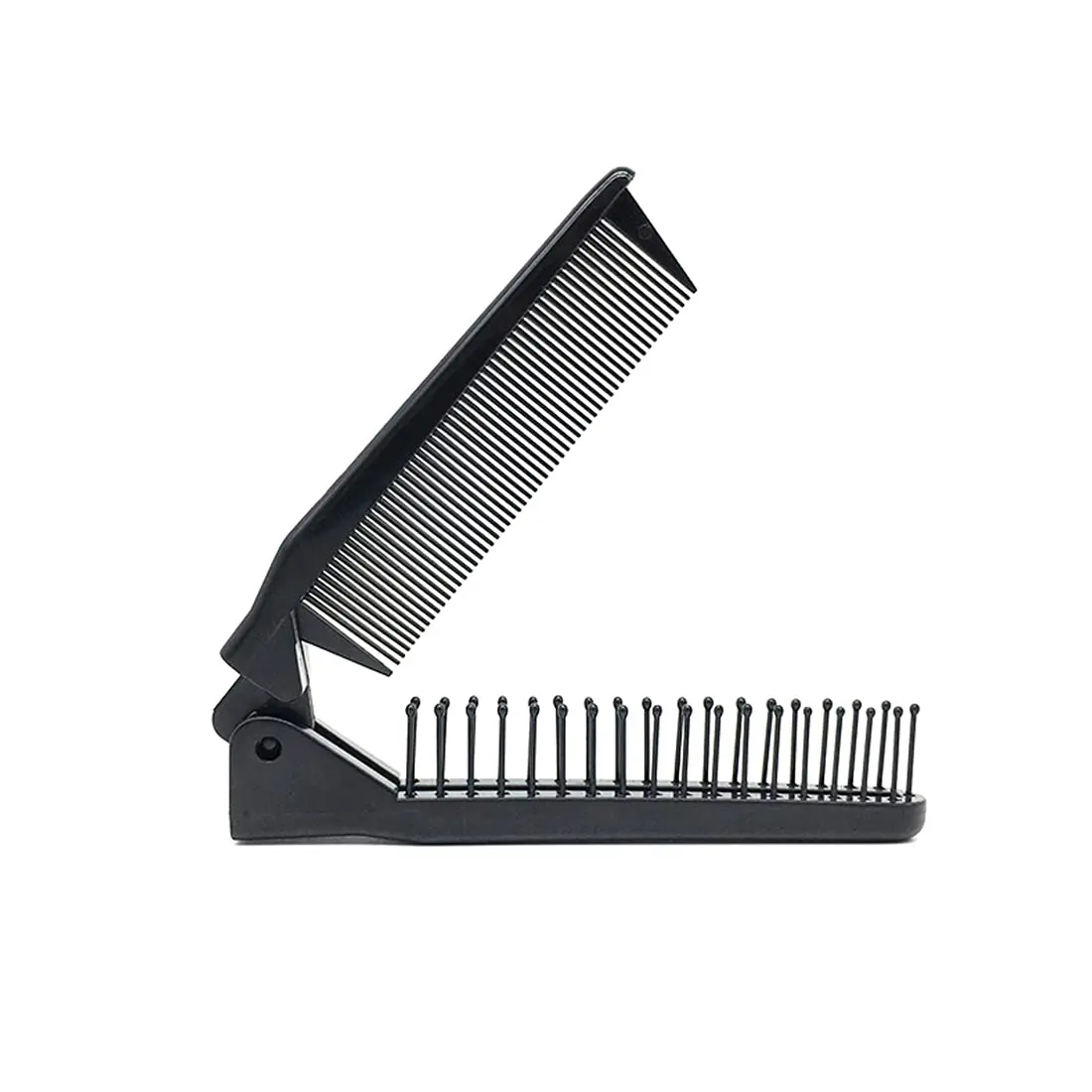 Louise Maelys Folding Hair Brush Black | Pocket Travel Comb for Thick, Curly, Straight Hair - main product image