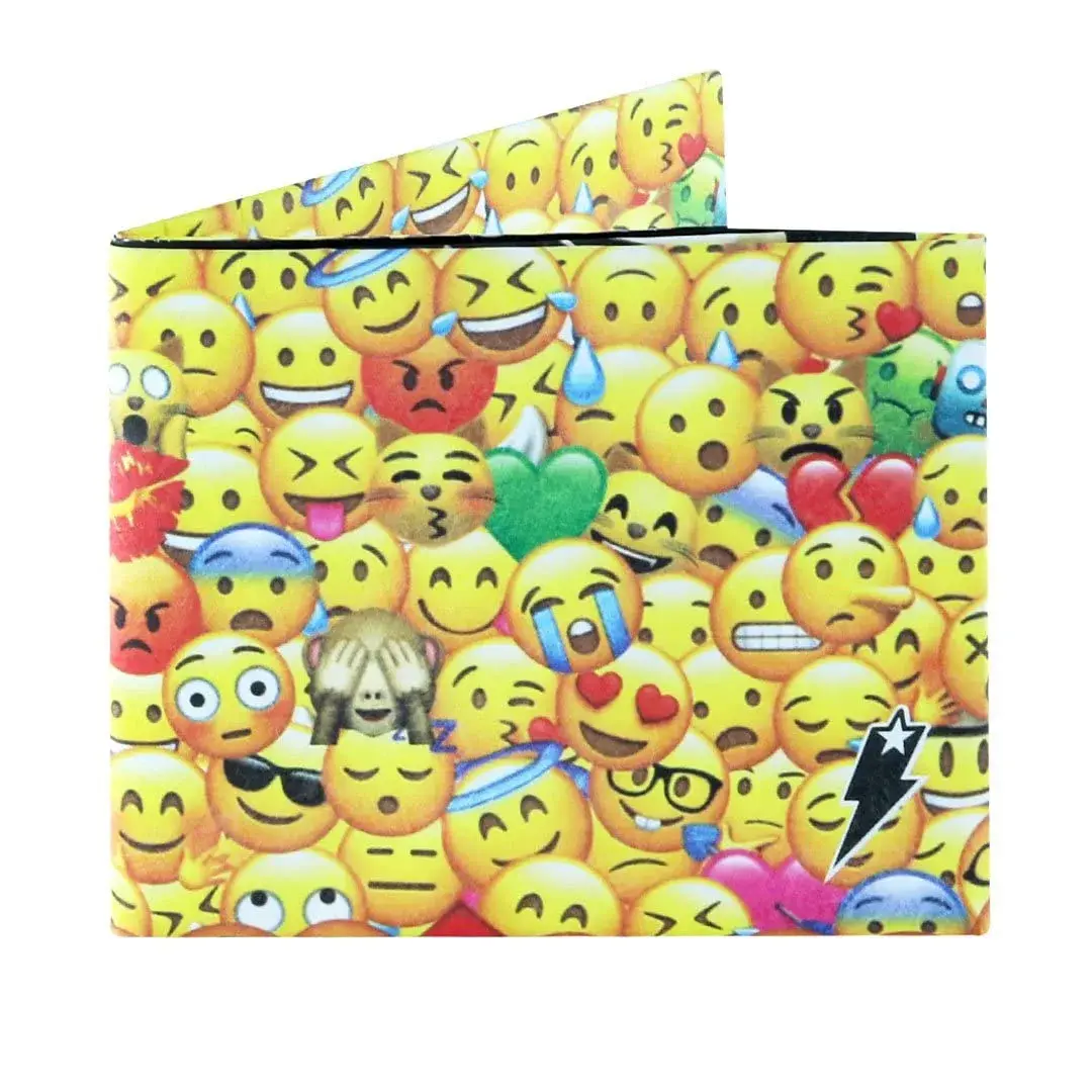 SUPERVEK Smiley Face Paper Wallet with RFID Protection, 8.25 cm (3.25") | Slim, Water-Resistant, Vegan HDPE - main product image