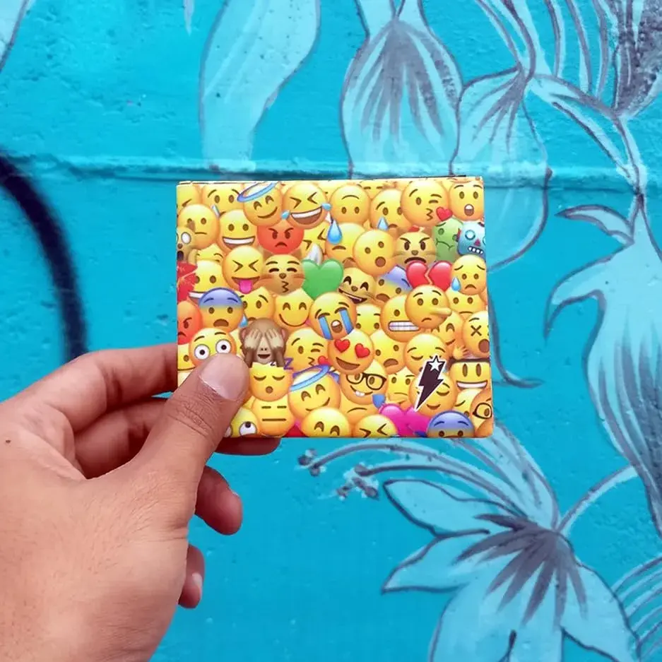 SUPERVEK Smiley Face Paper Wallet with RFID Protection, 8.25 cm (3.25") | Slim, Water-Resistant, Vegan HDPE - view 4
