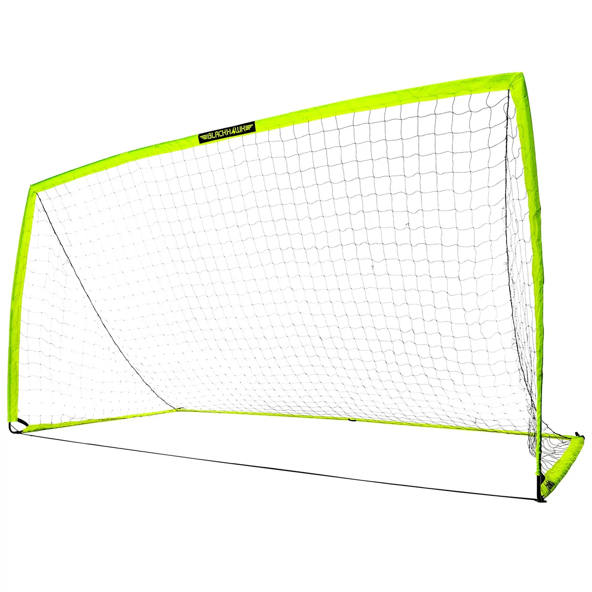 Franklin Sports Blackhawk Portable Soccer Goal, Optic Yellow, 12' x 6' | Lightweight Fiberglass Frame for Backyard & Travel - main product image
