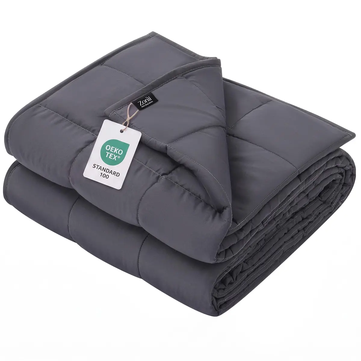 ZonLi Weighted Blanket for Adults 60"x80" | Queen Size Cooling Heavy Blanket with Premium Glass Beads - main product image