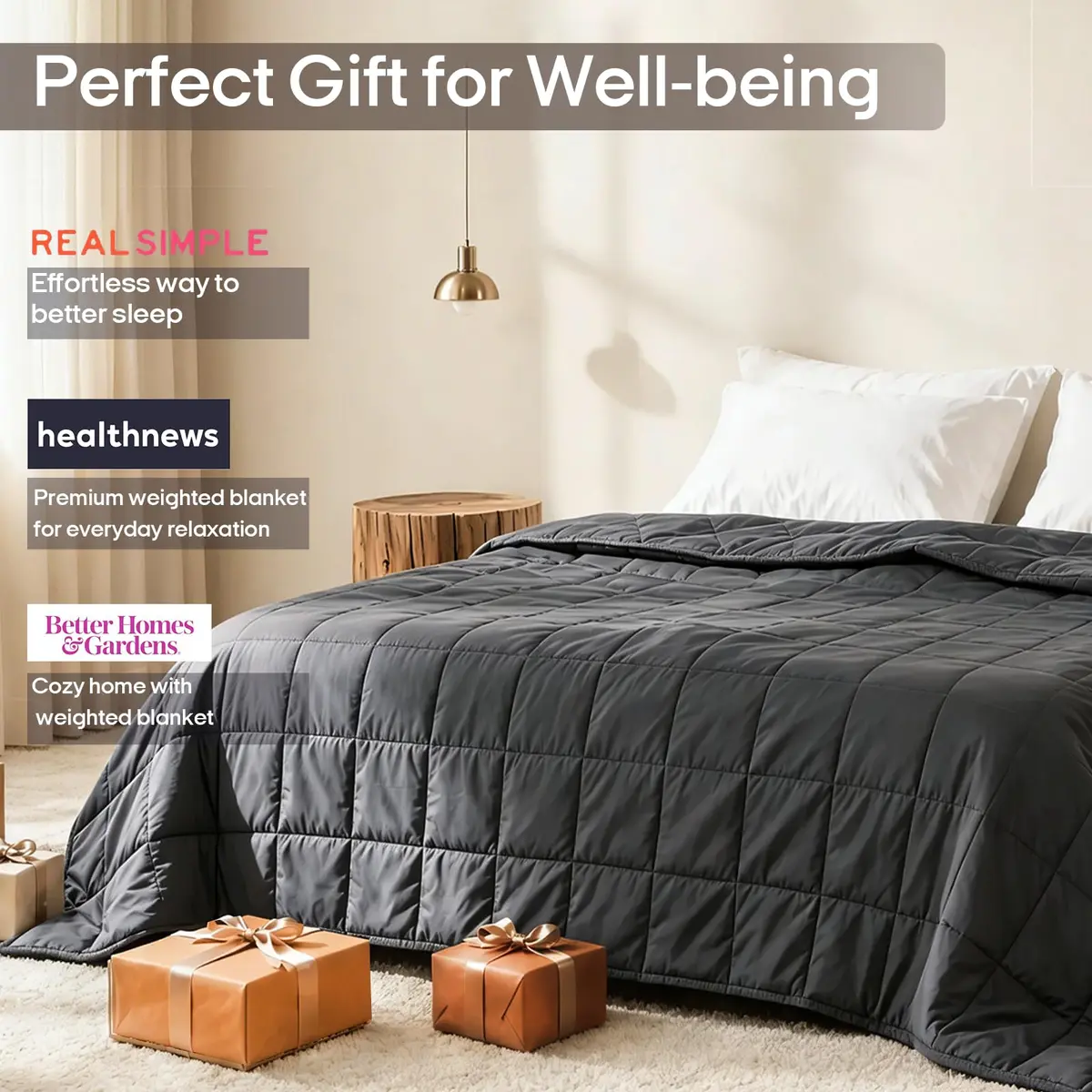 ZonLi Weighted Blanket for Adults 60"x80" | Queen Size Cooling Heavy Blanket with Premium Glass Beads - view 4