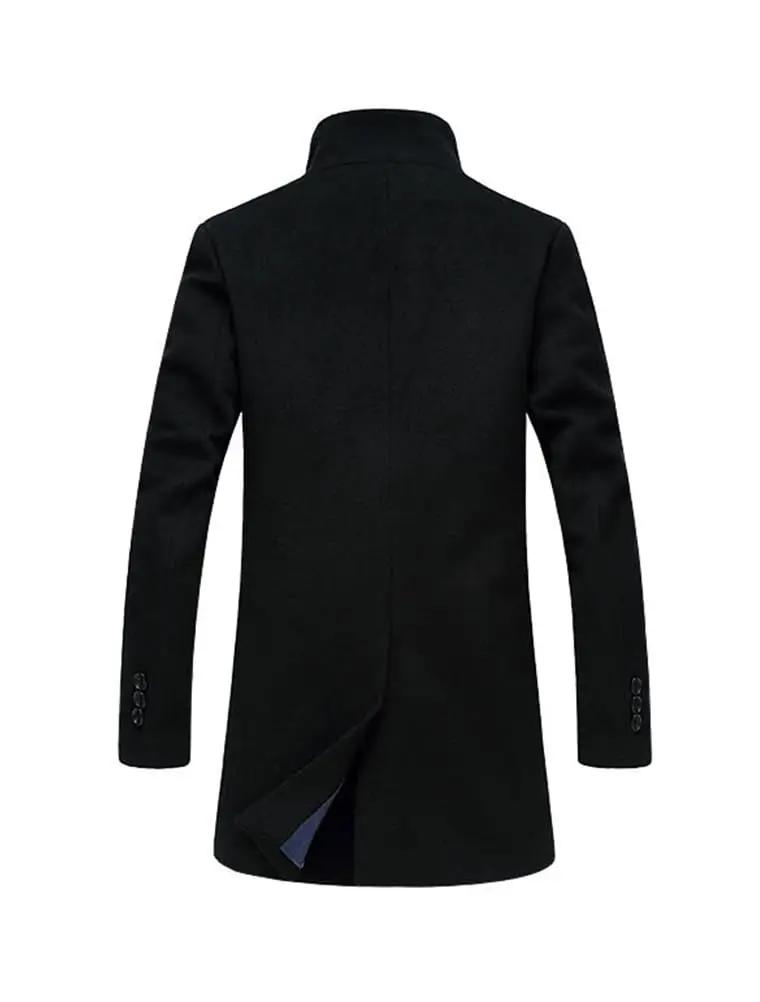 Lavnis Men's Trench Coat Wool Blend Overcoat Slim Fit XL | Elegant Winter Topcoat - view 4