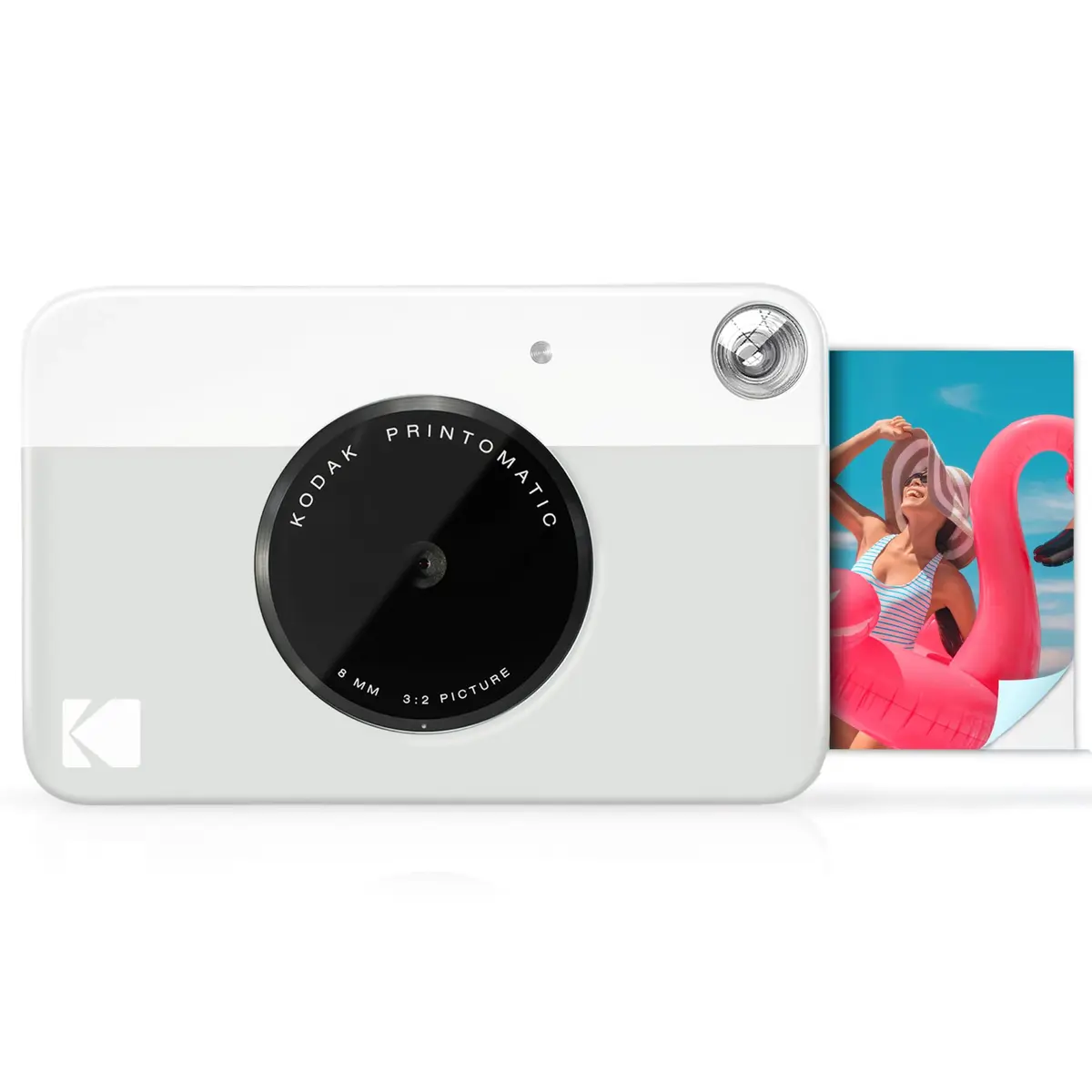 KODAK Printomatic Instant Print Camera Grey | 5MP, 2x3" Sticky-Back Prints - main product image