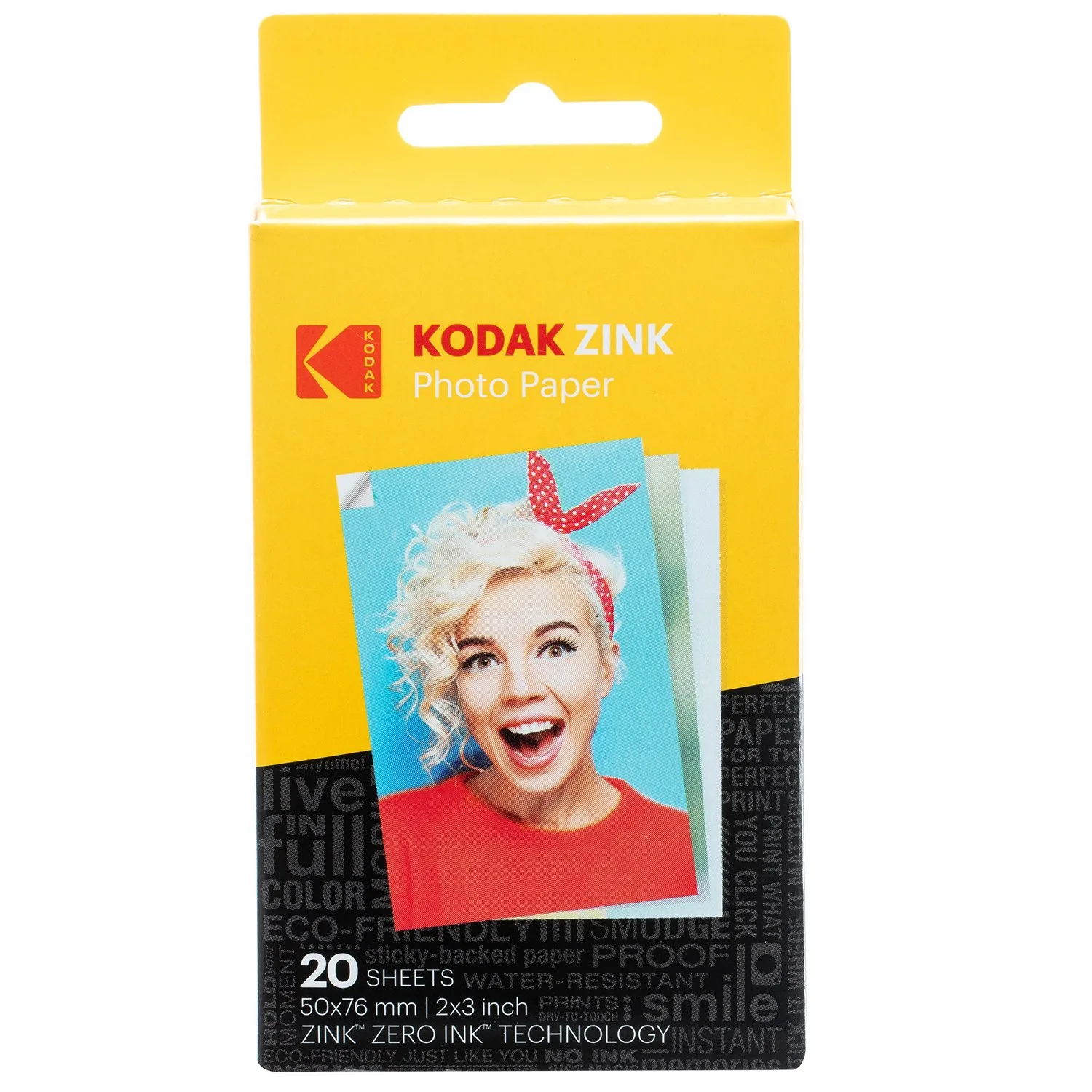 KODAK 2x3 Premium Sticky-Backed ZINK Photo Paper (20 Sheets) | Fade-Resistant Prints for Instant Memories - main product image